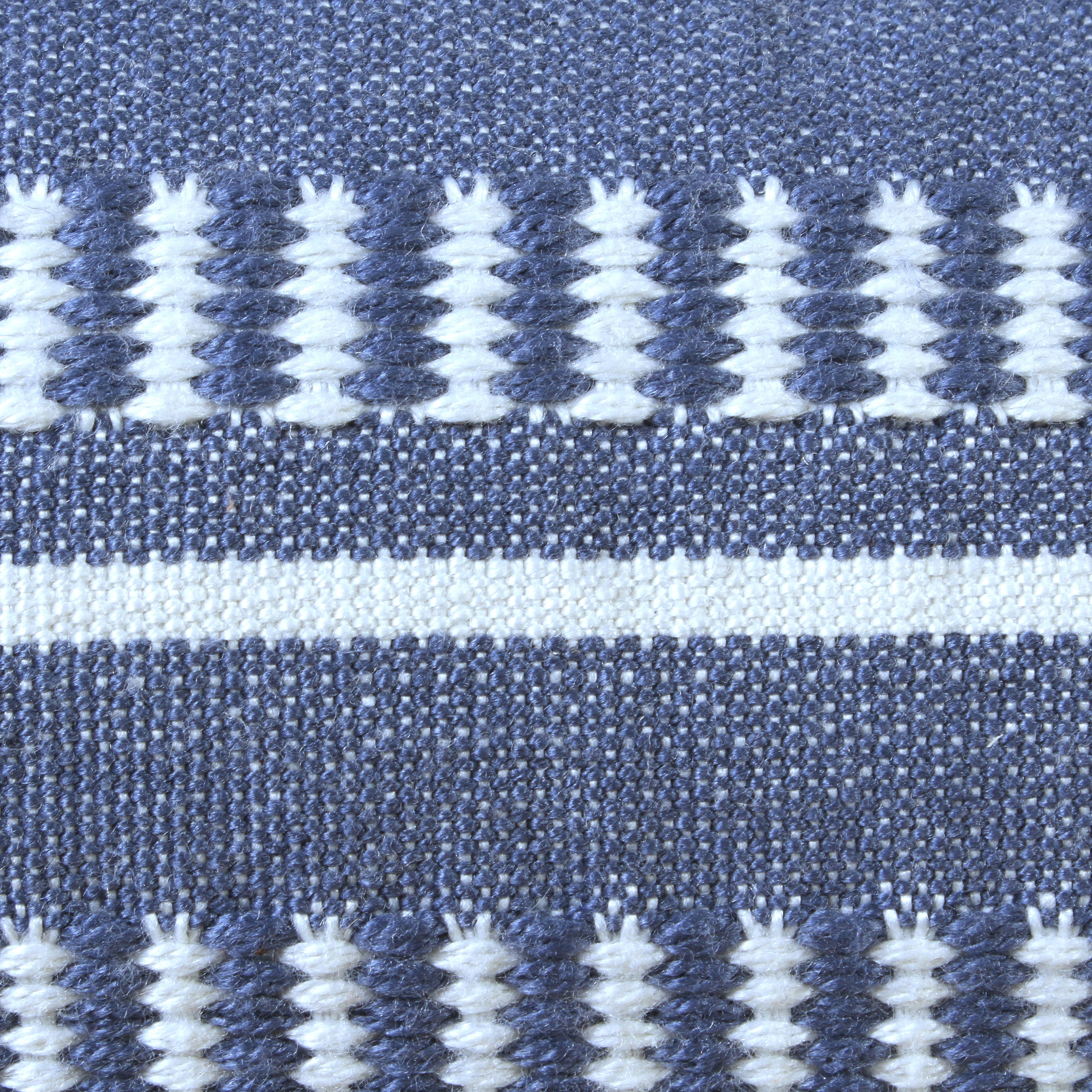 Ox Bay Bailey 20" x 20" Navy/White Striped Indoor/Outdoor Adult Decorative Throw Pillow