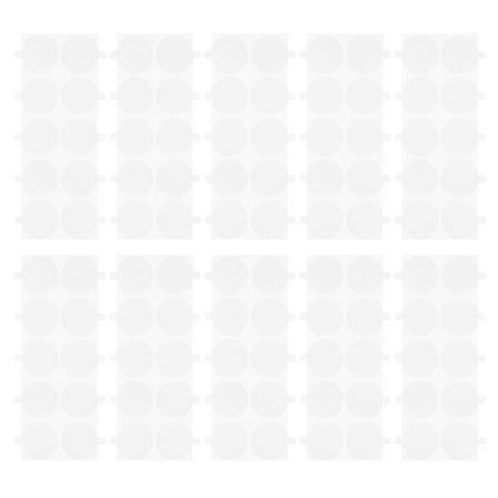 PBPBOX 100pcs Round Double Sided Adhesive Discs for Stickers with Plastic White Sealing