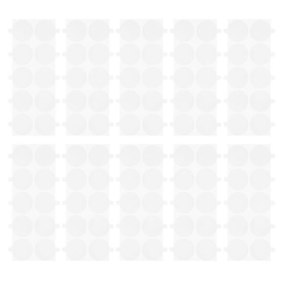 PBPBOX 100pcs Round Double Sided Adhesive Discs for Stickers with Plastic White Sealing