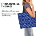 thumbnail image 2 of Disketp Blue Gold Grid Lantern Shapes Bolsa Tote Estampada para Mujer, Bolso de Hombro y de Mano para Compras y Viajes, 2 of 8