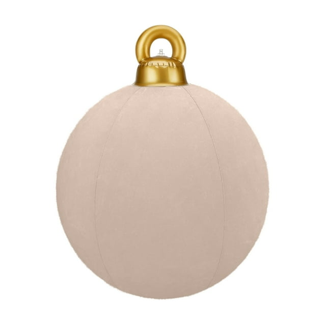 EGNMCR 24 Inch Giant Inflatable Velvet Christmas Balls Inflatable Flocked Christmas Ball Large Holiday Inflatables Outdoor Decorations Christmas Blow Up Yard Decor Gi a balloon