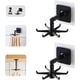 thumbnail image 1 of Colgador de utensilios giratorio plegable, estante para colgar en la ducha de la cocina de 360 ​​°, soporte ajustable para toallas de baño, organizador abatible vertical/para el hogar, negro, 1 of 5