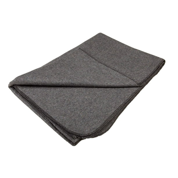 Farm Blue Wool Military Style Blanket Heavy Duty Medium to High Wool