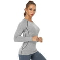thumbnail image 3 of 3-4 Pack T-Shirt à Manches Longues Dry Fit pour Femmes Évacuant l'Humidité Tee à Manches Longues Compression Extérieure Course Tops d'Entraînement, 3 of 6