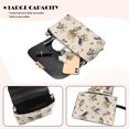 thumbnail image 5 of SCRAWLGOD Robin Leaf Print Beige Pink Crossbody Bags for Women Trendy PU Leather Shoulder Handbags Purses for Women with Detachable Chain Strap, 5 of 7