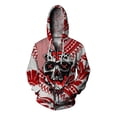 thumbnail image 3 of Ropa de otoño para hombre Sudadera informal para hombre Sudadera con capucha y cremallera Estampado de calaveras moderno Novedades en sudaderas Sudaderas con capucha modernas y versátiles, 3 of 5
