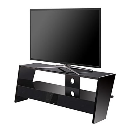 FITUEYES Universal TV Stand with storage space  for Sony LG Apple Flat Screen LED  LCD  TVs up to 50