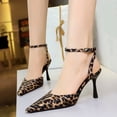 thumbnail image 2 of Women's Pumps Stiletto High Heel Ankle Strap Pointed Toe 8CM Pump Party Dress, 2 of 5