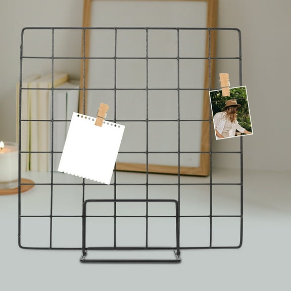 LEXSOMEO 2pcs Versatile Metal Grid Display Rack Photo Displays Sturdy Panels Square Wall Grid For Photo Metal Wall Grid Panel Diy Wire Photo Hanging Display Grid