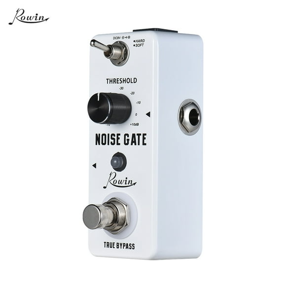 Rowin Noise Gate Réduction de Bruit Pédale d'Effet de Guitare 2 Modes Alliage d'Aluminium Shell True Bypass