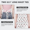 thumbnail image 6 of White Cow Colorful Moo Pattern Apron-Garden Aprons for Women with Pockets-Cotton Linen Waterproof Kitchen Cooking Gardening Aprons Adjustable for Kitchen,Cooking,BBQ and Salon 33x27 Inch, 6 of 7
