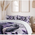 thumbnail image 4 of Ambesonne Purple Duvet Cover Set, Seahorse Dried Corals Motif, King, Pale Lilac Violet, 4 of 5