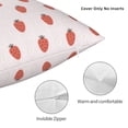 thumbnail image 3 of Yiaed Strawberry Print Pillow Covers Super Soft Decorative Square Throw Pillow Covers Case Cushion Covers for Sofa Couch Bedroom Car Decor（No pillow core）-16"x16", 3 of 7