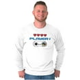 thumbnail image 3 of Gaming Set Couples Siblings BFF Gamer Men's Big & Tall Long Sleeve Graphic Tee Brisco Brands 2X, 3 of 6