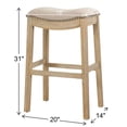 thumbnail image 3 of New Ridge Home Goods 31" Saddle Bar-Height Stool Natural, 3 of 12