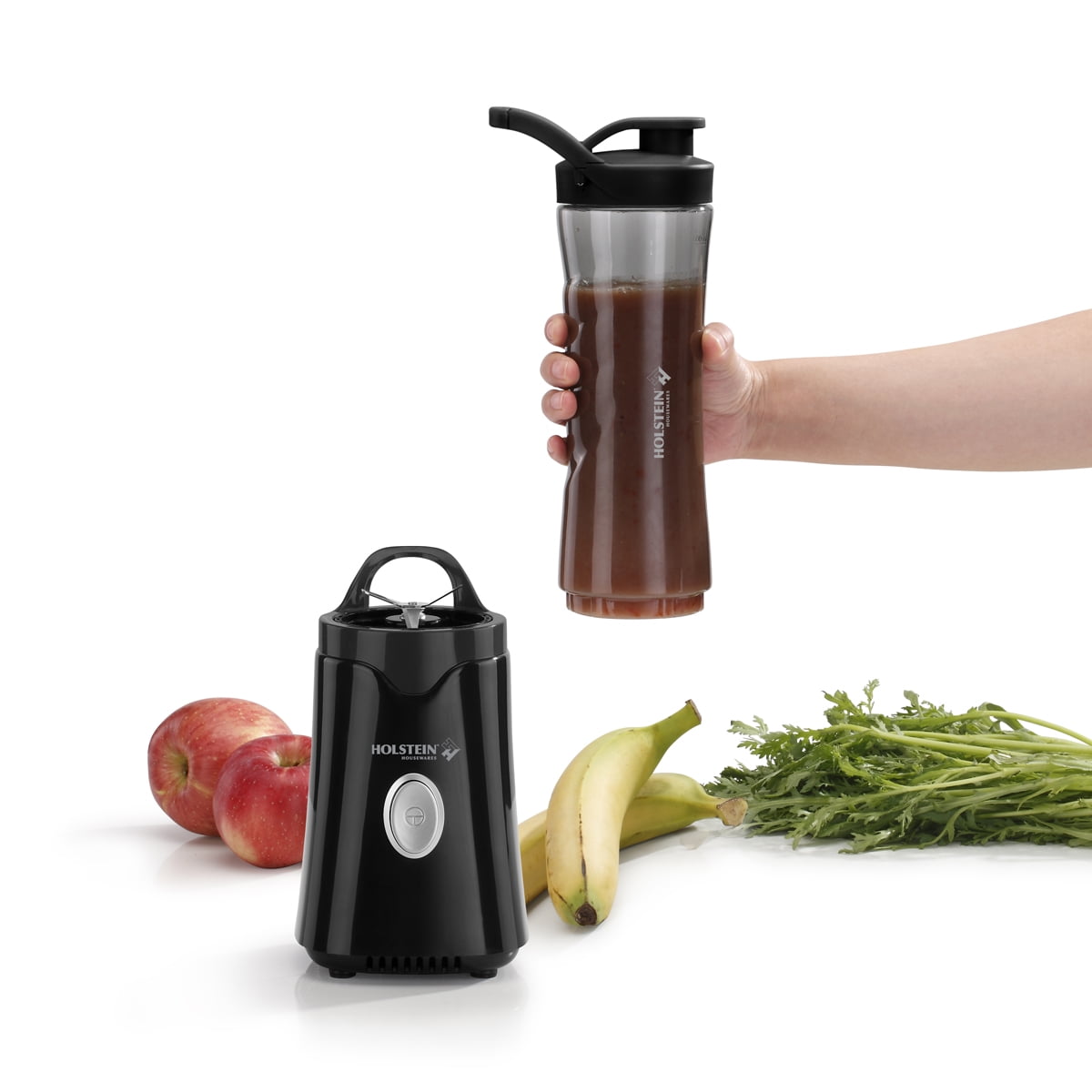 Holstein Housewares 250W Single Serve Personal Blender with 20oz Travel To-Go Cup – Creamy Shakes, Smoothies & More