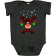 thumbnail image 3 of Inktastic Cute Flannel Reindeer with Christmas Bulbs and Snowflakes Boys or Girls Baby Bodysuit, 3 of 5