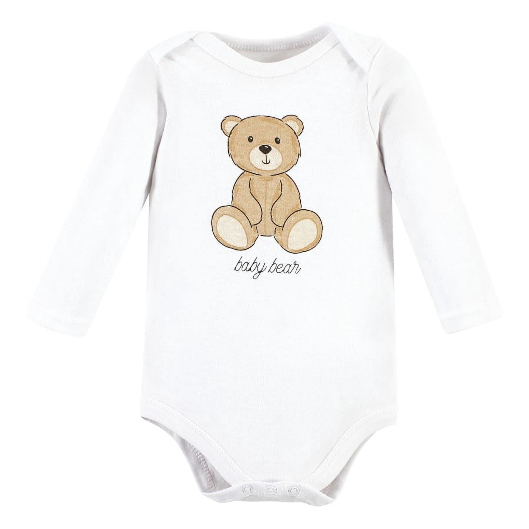 Hudson Baby Cotton Long-Sleeve Bodysuits, 5-Pack, Newborn- 24 Months