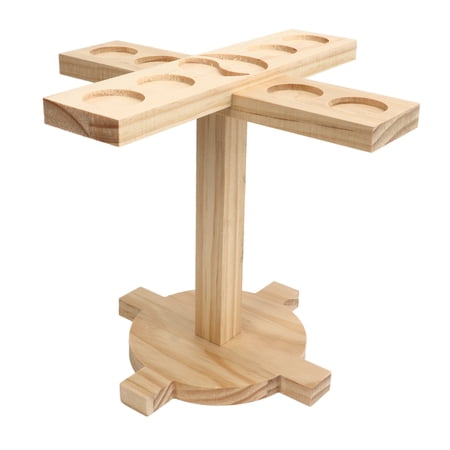 Rupoun Wooden Ring Toss Game, Handmade Fast-Paced Ring and Hook Tabletop Game for Adults, Interactive Home Party Bar Drinking Game, Natural Wood Color, 12.2 in / 31 cm