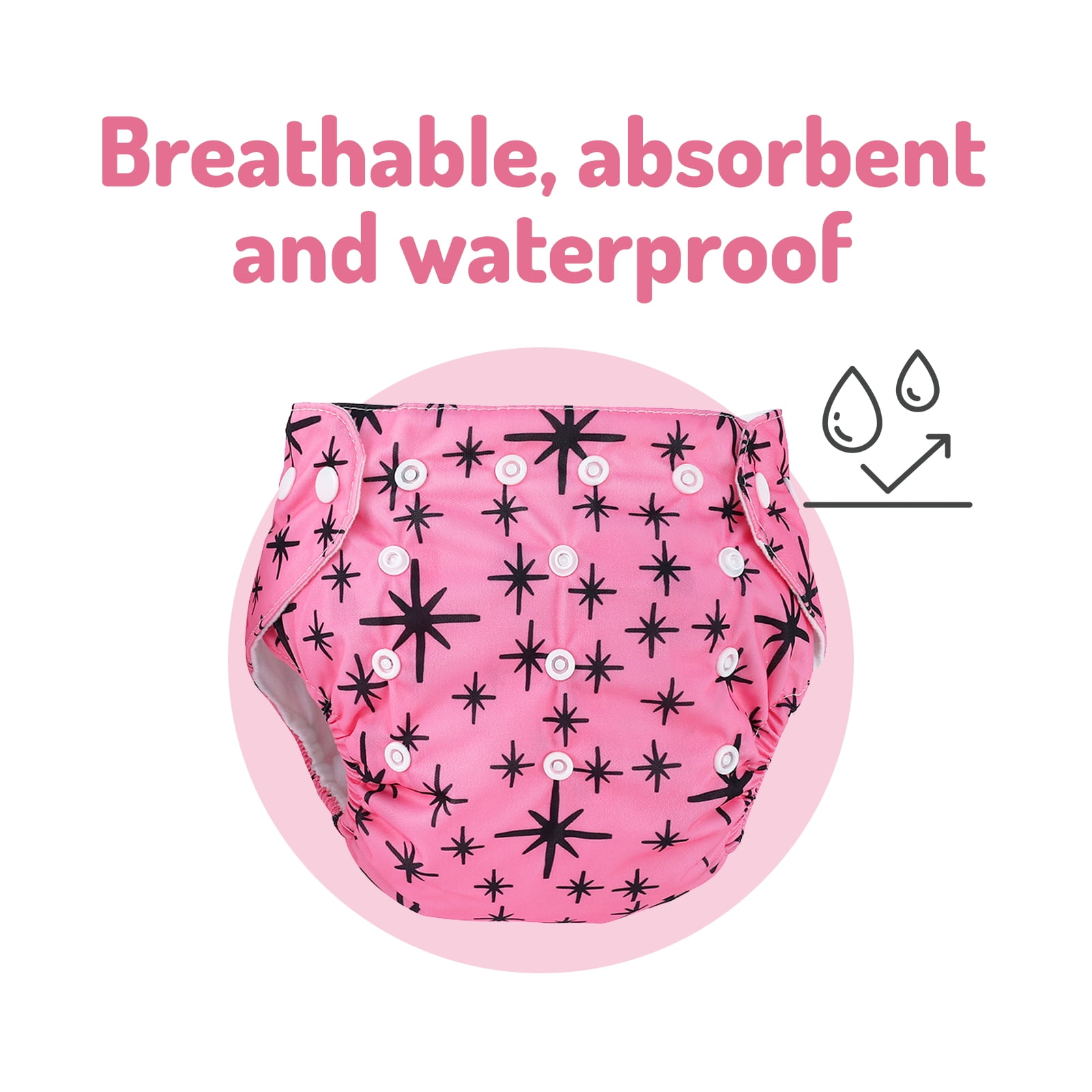 Piu Dino Baby Pool Diaper (Kit w/ 2 units) - Pink