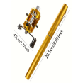 thumbnail image 5 of Mini Pen-Style Pocket Fishing Rod with Reel, Aluminum Alloy, Gold, 1 Pack, 5 of 10