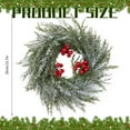 thumbnail image 4 of Christmas Wreath, Xmas Door Wreath with Hanger, Christmas Decor Winter Wreath with Red White Berry Pine Cone Eucalyptus, Artificial Wreath Decorations for Indoor Outdoor Use, 4 of 9