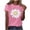Pink, variant on Trendfront Womens Cute Daisy Floral T-Shirts Crewneck Short Sleeve Regular Fit Graphic Tunics Vintage Casual Summer Tee for Women