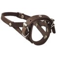 thumbnail image 2 of Adjustable Leather Loop Bite Bark Control Easy Fit Dog Muzzle Brown. Fits 8"-10" Snout., 2 of 3