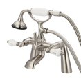 thumbnail image 5 of Water Creation F6-0003-02-AX 7 in. Vintage Classic Spread Deck Mount Tub Faucet - Brushed Nickel, Grey, 5 of 5