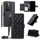 thumbnail image 5 of Funda tipo billetera GANGXUN para OPPO Reno 12 Pro 5G – Tapa abatible con correa para mujer, 5 of 5