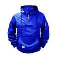thumbnail image 2 of Cargo Tactical Hoodies for Men Quarter Zip Pullover Workout Sweatshirt Outdoor Sports Casual Blue M, 2 of 4