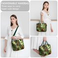 thumbnail image 4 of Boîte à Lunch Isolée à Motif de Plante Tropicale Feuillue – Sac Fourre-Tout Réfrigérant à Double Compartiment Étanche et Réutilisable, Grande Capacité, pour Voyage, 4 of 4