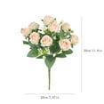 thumbnail image 3 of Artificial Realistic Rose Bouquet with Long Stems, Indoor Artificial Flower Rose Bush, Faux Silk Rose Bouquets, Floral Arrangements for Wedding Table Centerpieces & Home Vase Decor (Light Pink,13"), 3 of 6