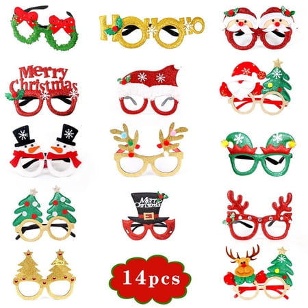 4pcs Lunettes De Noël Et 4pcs Bonnet Noel - Accessoires De Fête De