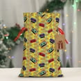 thumbnail image 4 of Fuzoiu 90s Audio Tape Print Christmas Gift Bag,Burlap Gift Bag with Drawstring Closure & Hang Tag,Perfect for Holidays, Birthdays, and Special Occasions-Medium, 4 of 7