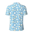 thumbnail image 4 of Rocae Blue Popcorn for Men's Short Sleeve Polo Shirt, Quick Drying Performance Moisture Wicking Sports Men's Golf Shirt Medium, 4 of 9