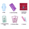 thumbnail image 2 of Menstrual Kit All-in-One 10 Pack | Convenience on The Go | Period Kit Pack for Travelling, Tweens & Teenagers or just When You’re Out | Individually Wrapped Feminine Hygiene Product (Red Purse), 2 of 7