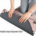 thumbnail image 3 of Pink Cow Bell Pattern Hot Yoga Mat Towel Non Slip for Hot Yoga - Quick-Drying Yoga Mat Cover with 4 Corner Pockets with Travel Bag - Hot Yoga Towel Non Slip 74"x26", 3 of 6