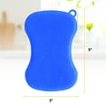 thumbnail image 5 of Silicone Heat Resistant Dishwasher Sponge, Fruit Cleaner, Vegetable Washer, Non Scratch Durable Bristles, Blue 3-Pack, 5 of 9