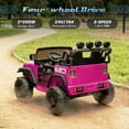 thumbnail image 4 of Xuanlur 24V Ride on Toys for Big Kids, 2 Seater Ride on Cars with Remote Control, 400W Motor, Ride on Truck w/ 20in Seat, 3 Speeds, Lights, Bluetooth, Electric Car for Kids 3-8, Capacity 110 lb-Pink, 4 of 10