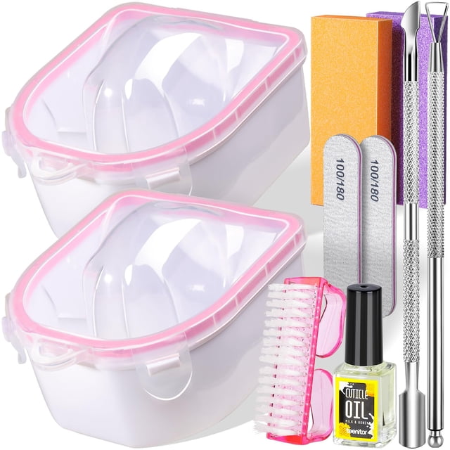 Kit de cuencos para remojo de uñas Teenitor, 10 unidades con cuenco a prueba de acetona