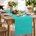 thumbnail image 2 of Table Runner 70 Inches Long for Kitchen Dining, Turquoise Dresser Scarf Farmhouse, Dining Table Decorations for Wedding/Parties, Modern Pure Turquoise 13 x 70 In, 2 of 9