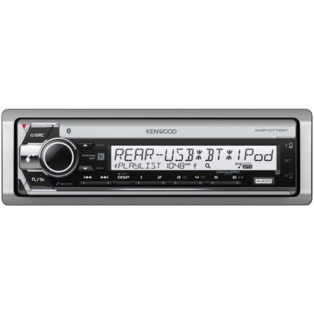 Kenwood KMR-D772BT Marine Single-Din In-Dash CD Receiver With Bluetooth & SiriusXM Ready