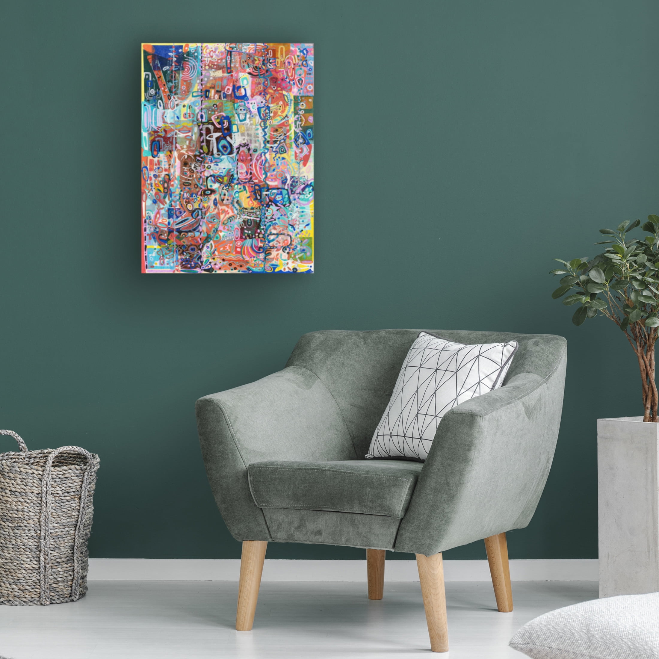 Canvas Wall Art - Ellen Kossoff 'Stress Response' Wall Art for Living Room, Bedroom, or Office Décor by Trademark Fine Art - 35 x 47 Inches