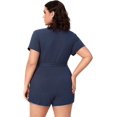 thumbnail image 2 of ORUYROP Jupe Workwear Asymétrique à Recouvrement Solide pour Femme, 2 of 7