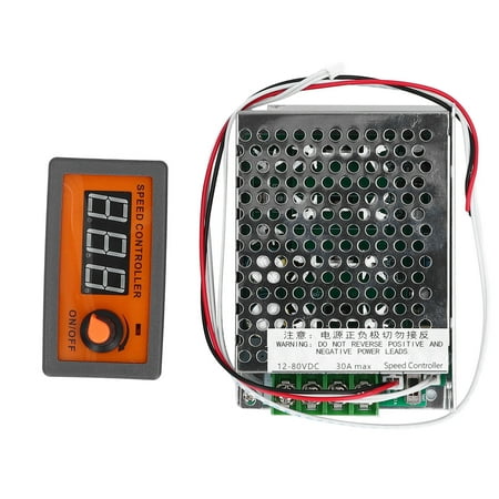 

2024 DC Motor Speed Controller PWM Digital Display Multipurpose Motor Speed Switch for Light Brush Fan 12V80V 30A