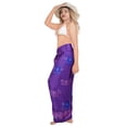 thumbnail image 3 of HAPPY BAY Women's Beach Bikini Wraps Sarong Cover up Wrap Swimsuit Swimwear Skirt Bathing Suit Cover Ups for Womens One Size Palm Tree, Purple, 3 of 4