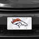 thumbnail image 2 of Placa de matrícula de metal plateado con láser y logotipo de los Denver Broncos de la NFL, medida 6 x 12", 2 of 3