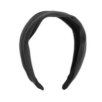 Unique Bargains 1 Pc Pure Color Wide Headbands for Women Black