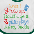 thumbnail image 4 of Inktastic Piano Player Like Daddy Boys or Girls Baby Bib, 4 of 4